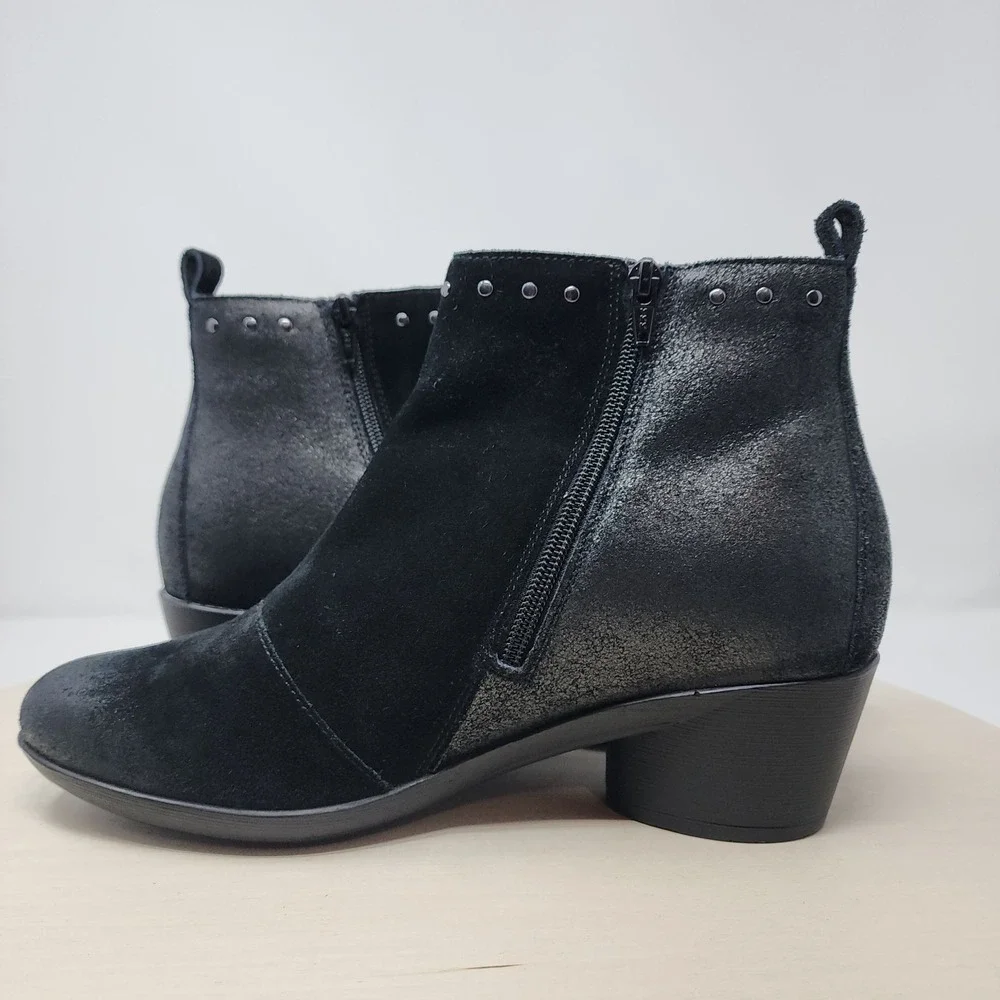 Josef Seibel Ankle Boots‎ Womens EU 41 US 10 Romika Daisy Black Suede Studded 2
